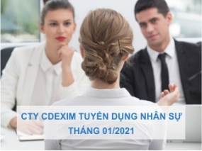 CDEXIM tuyển dụng nhân sự mới nhất Tháng 01/2021