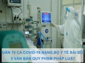 Gần 70 ca COVID-19 nặng, Bộ Y tế bãi bỏ 5 văn bản quy phạm pháp luật